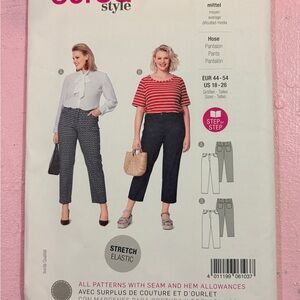 BN UNCUT BURDA 6103 Trousers Pants SEWING PATTERN
